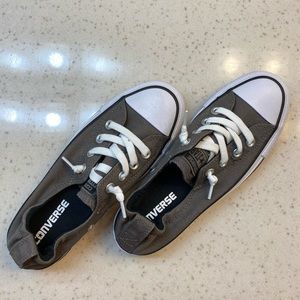 Gray slip on converses